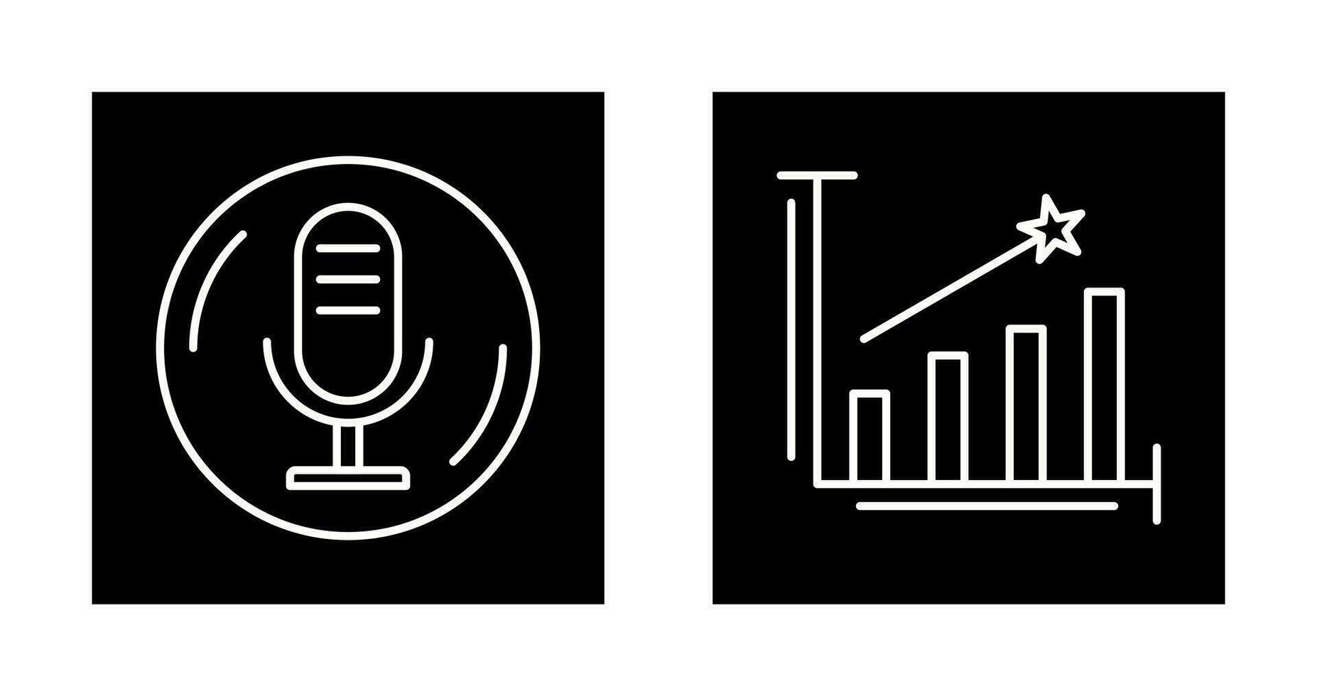 Microphone and Line Bars Icon vector