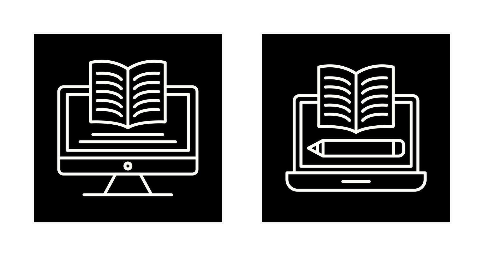 Digital Learning and Written Icon vector