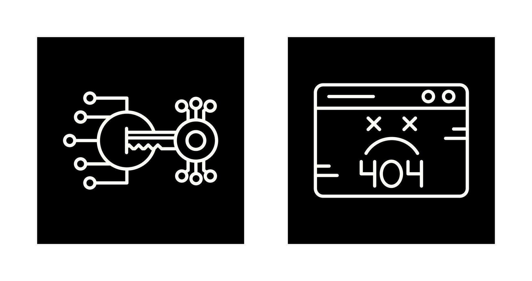 Encryption and 404 Error Icon vector