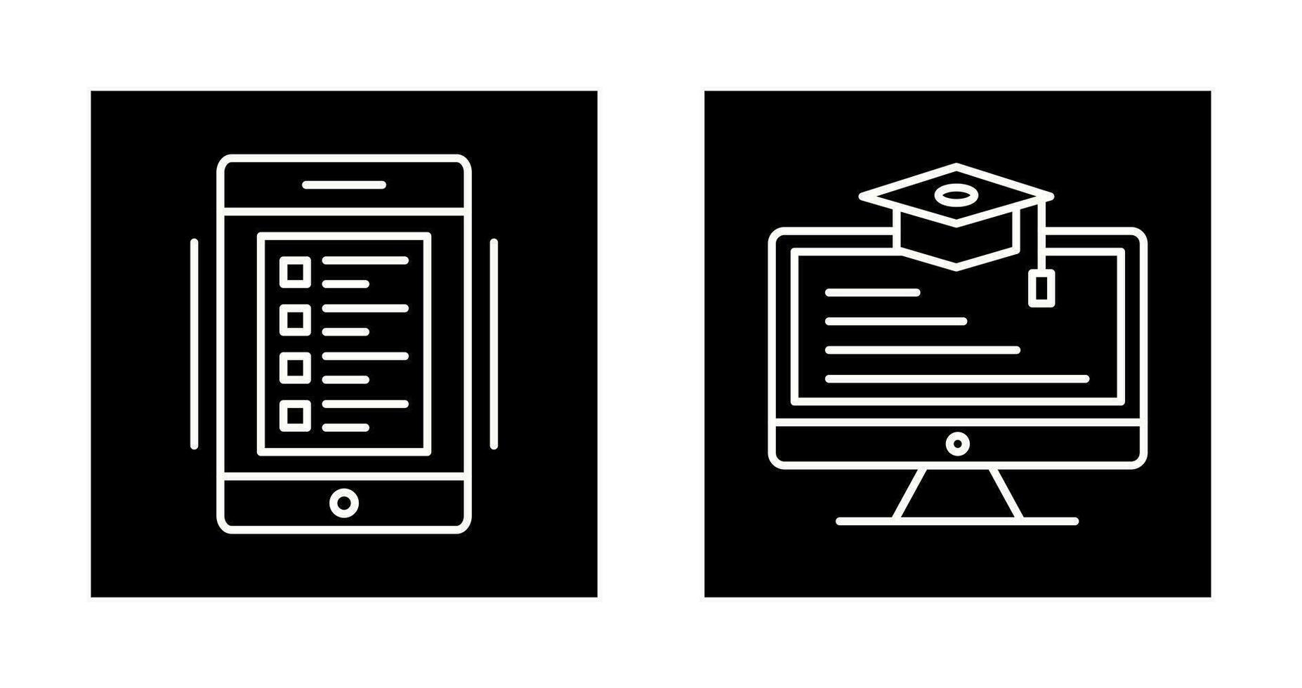 Online Test and Online Learning Icon vector