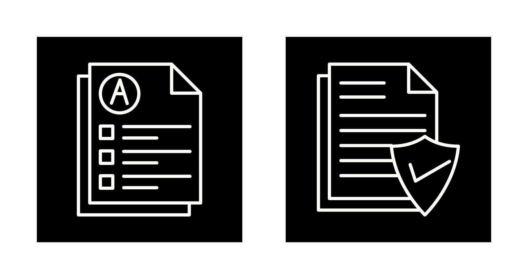 Exam and Valid Document Icon vector