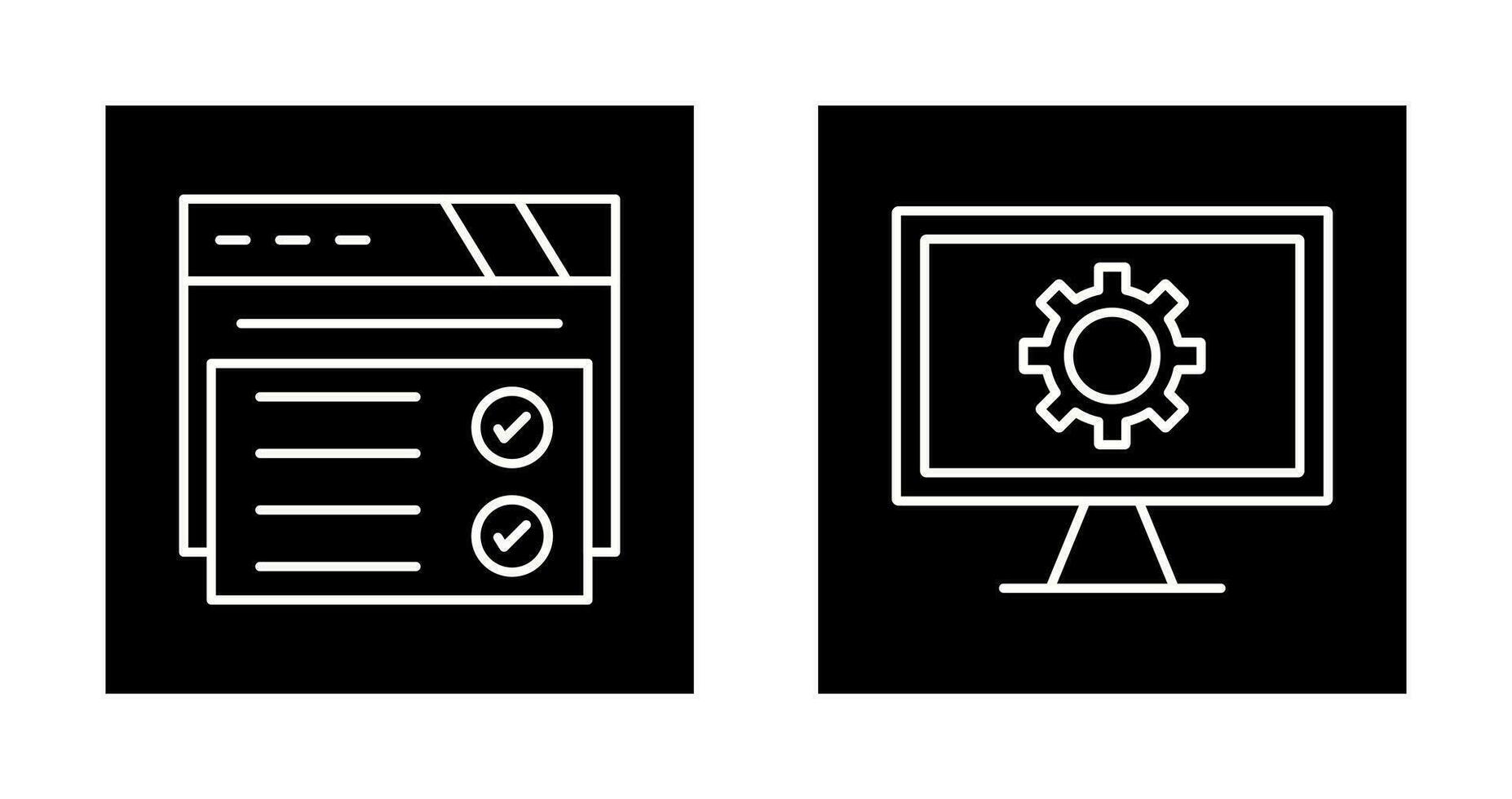 Web Browser and Monitor Screen Icon vector