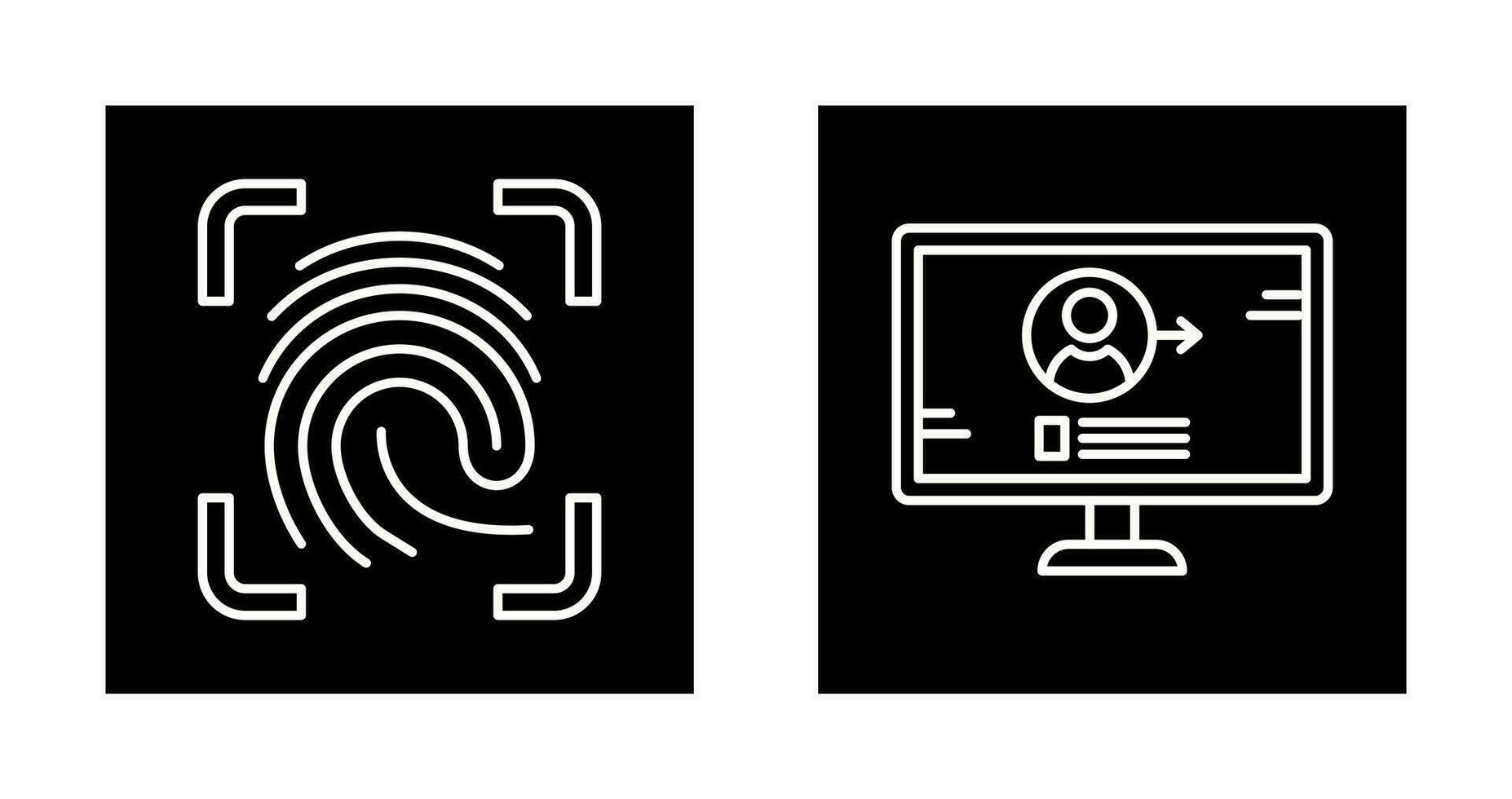 Log and Finger Print Icon vector