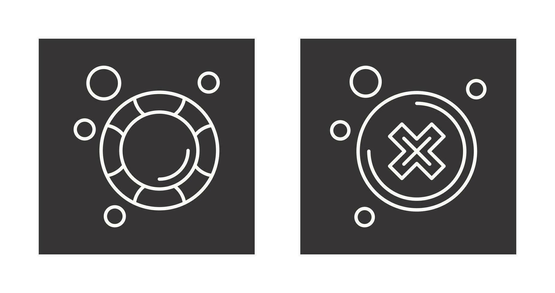 Close and Lifesaver Icon vector