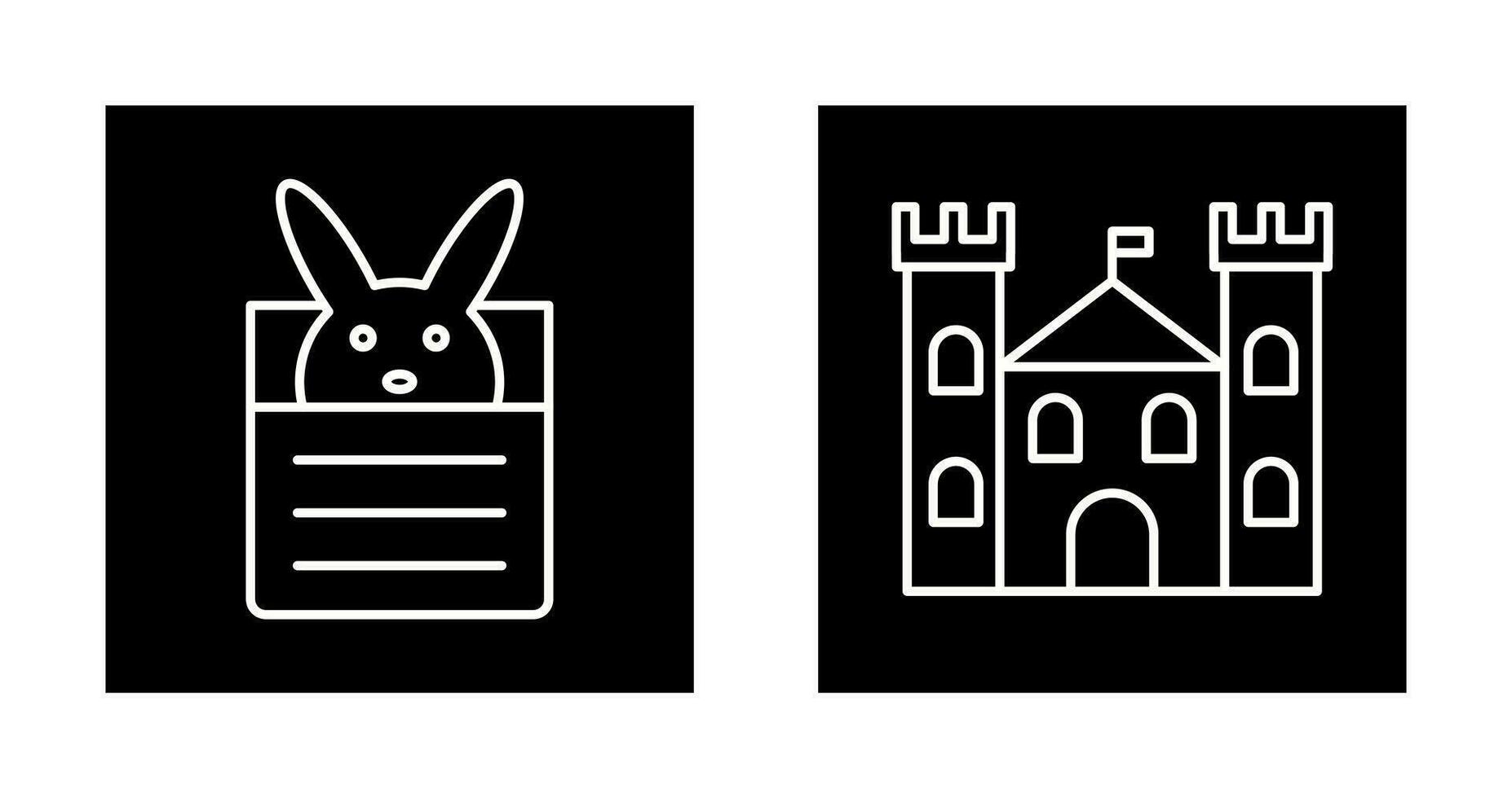 Bunny and Castle Icon vector