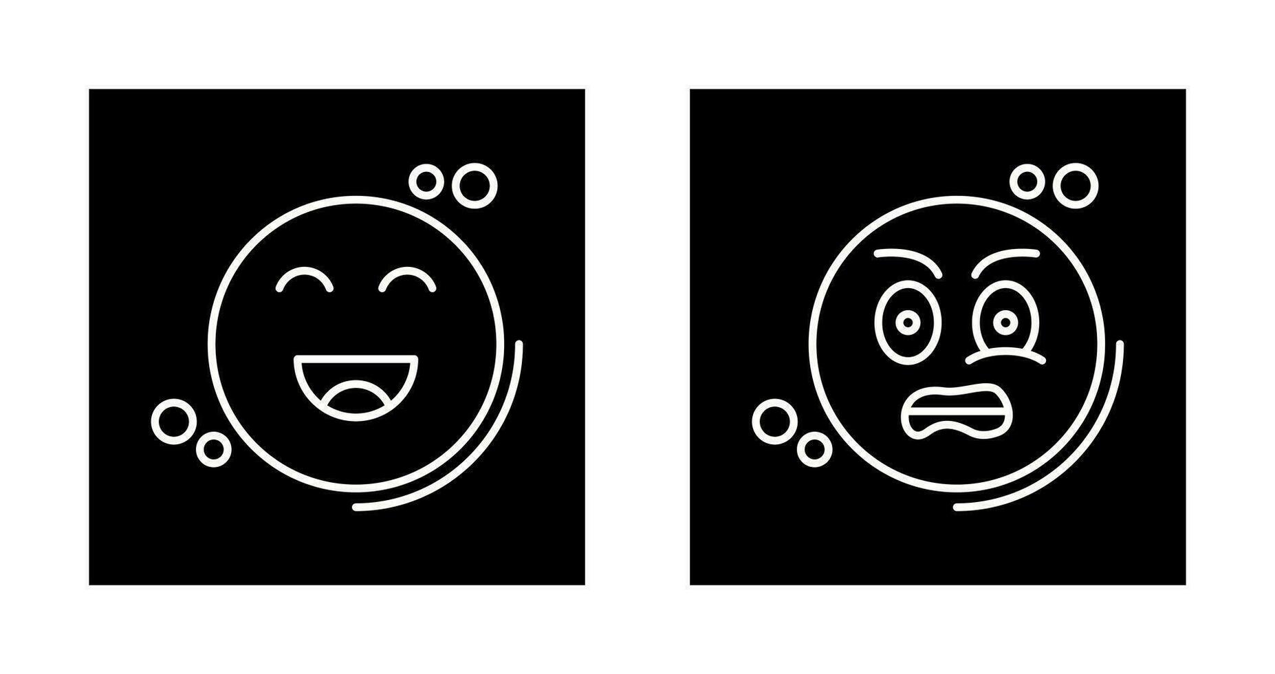Happiness and Grimacing Icon vector