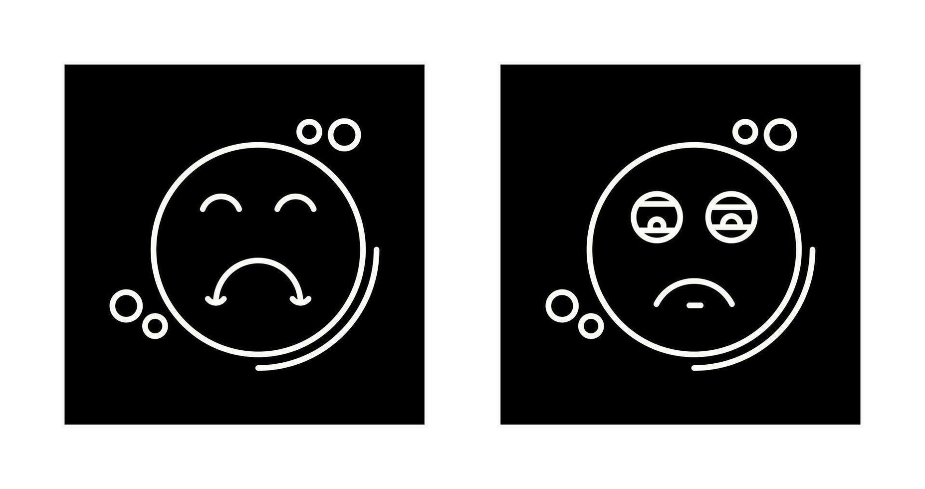 Tired and Upset Icon vector