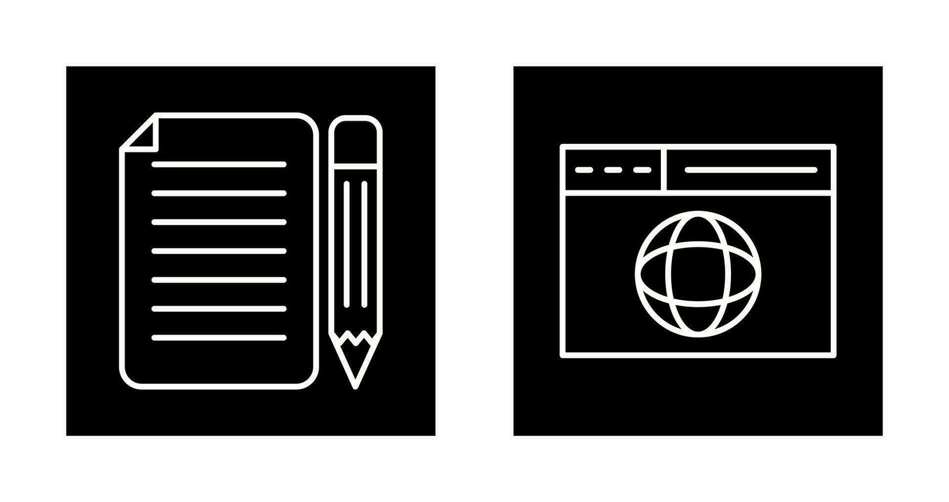 page and web page Icon vector