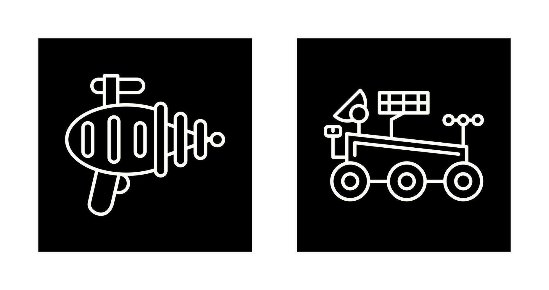 laser gun mars rover Icon vector