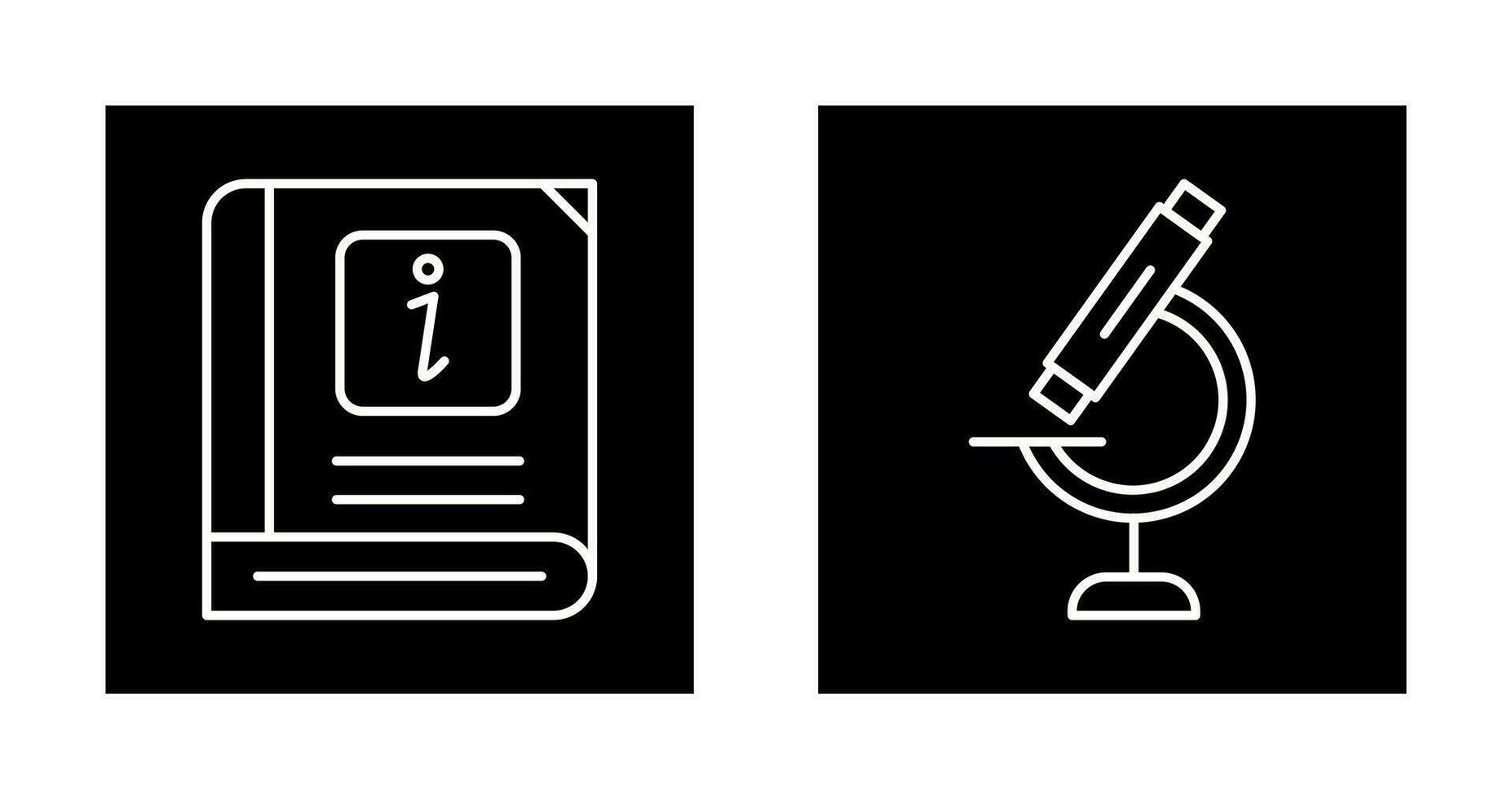 Information and Microscope Icon vector