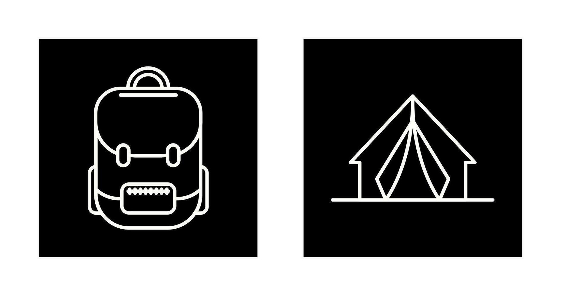 Bag and Camp Icon vector