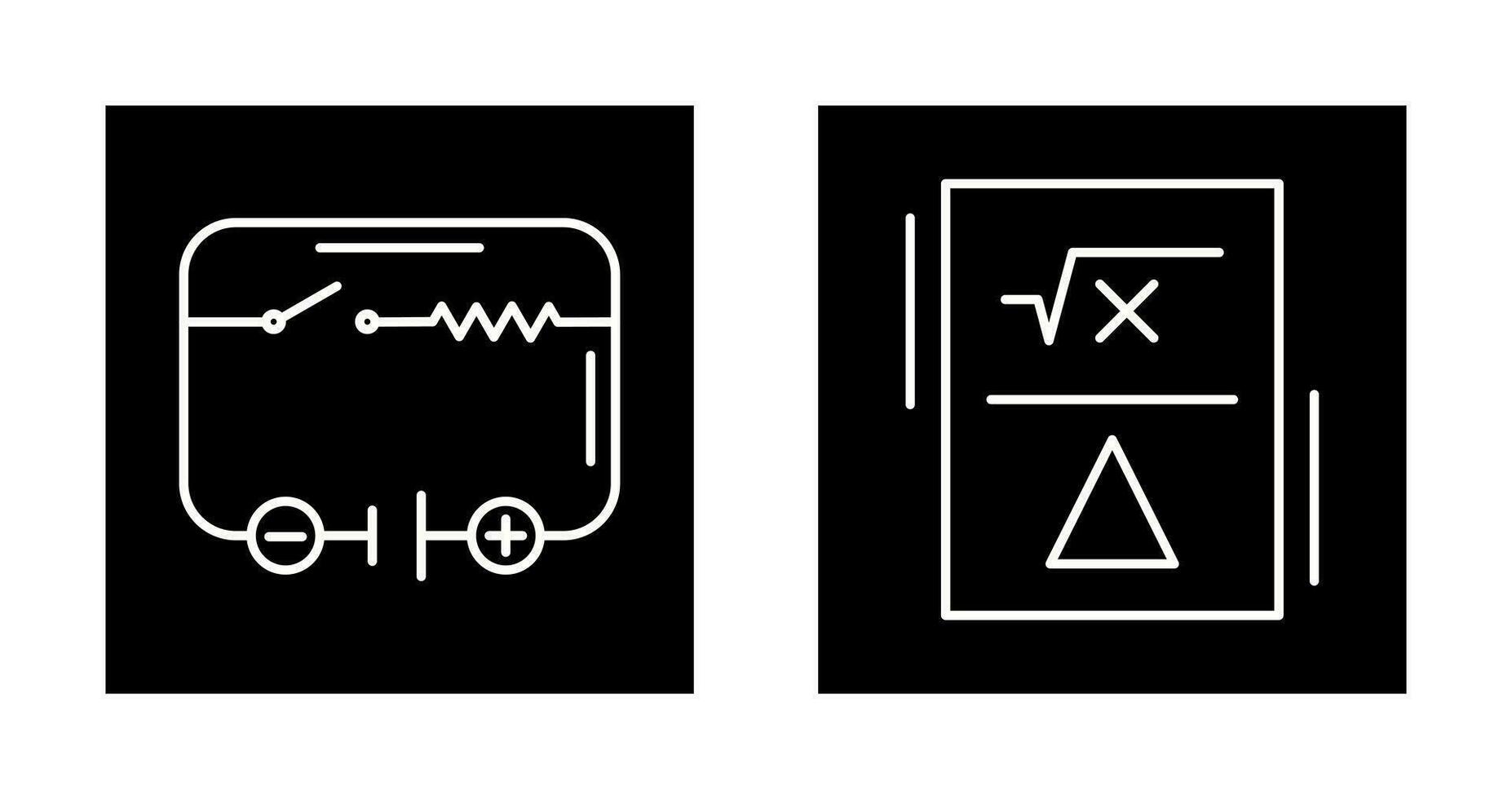 Electrical Circuit and Formula Icon vector