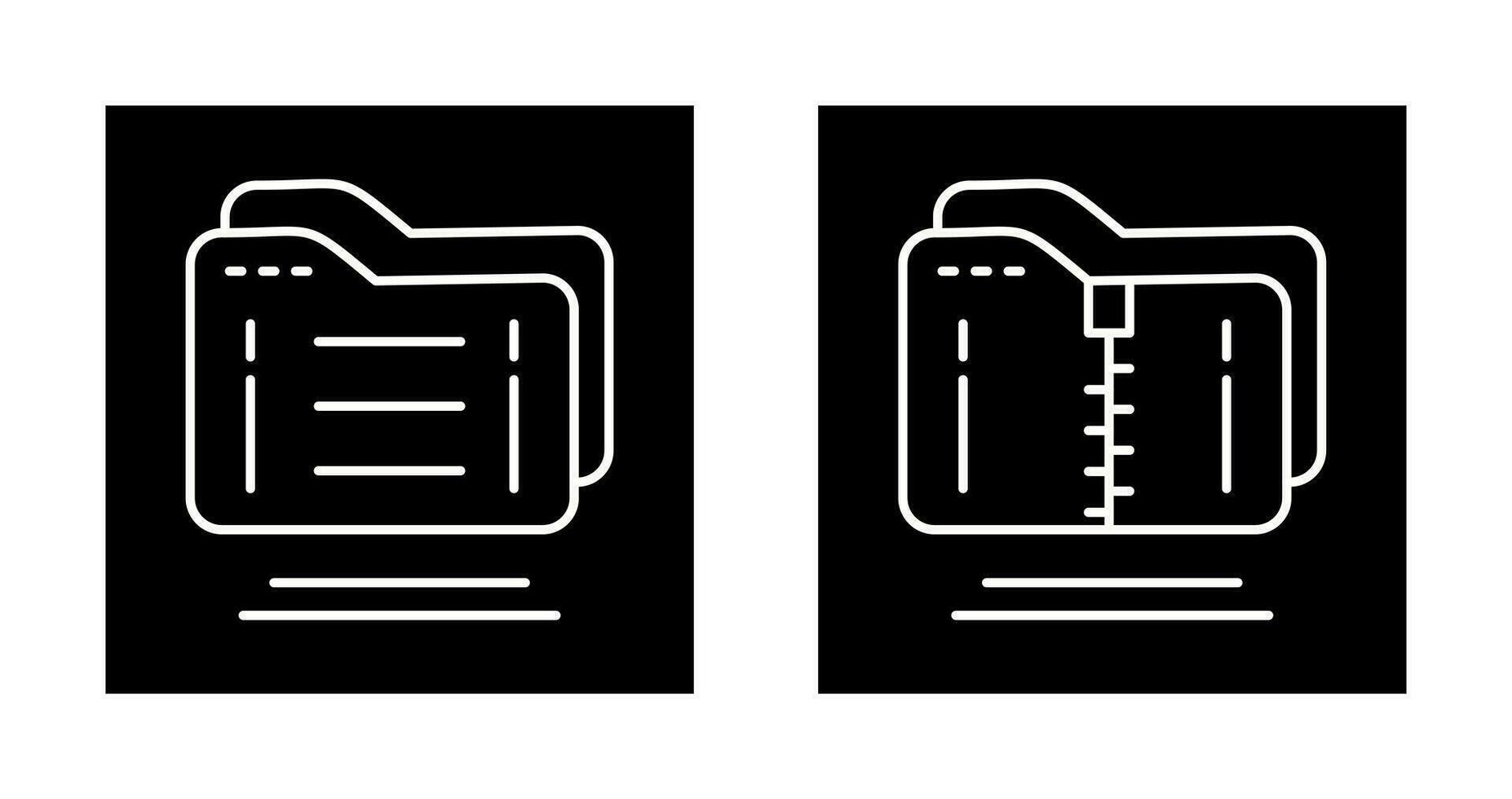Folder and Compressed Icon vector