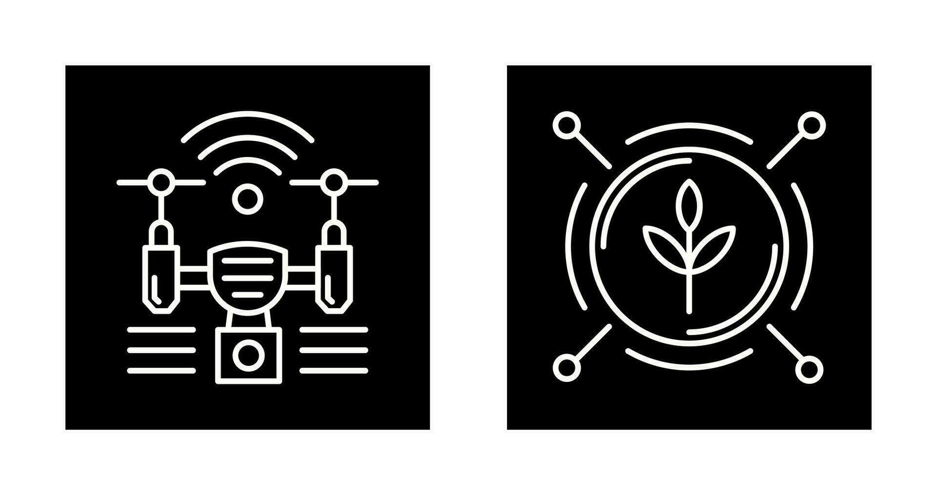 Analytics and Drone Icon vector