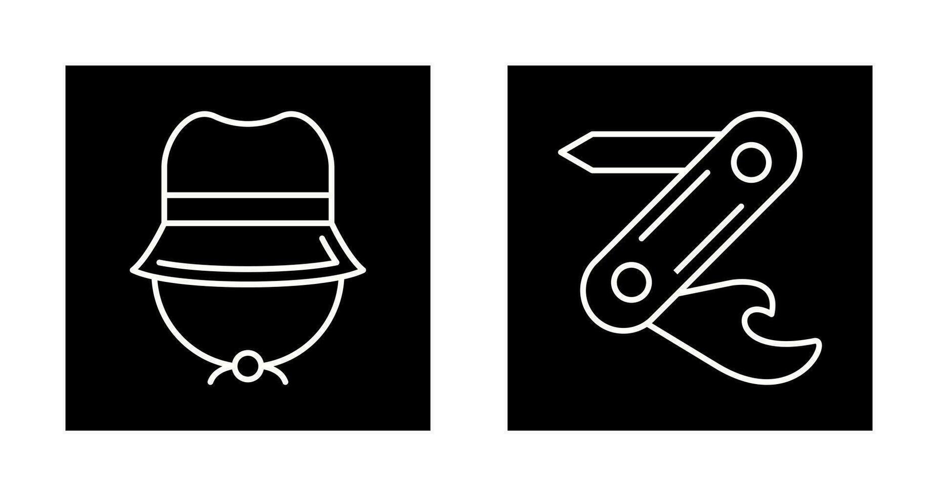 Camping Gas and Swiss Army Knife Icon vector