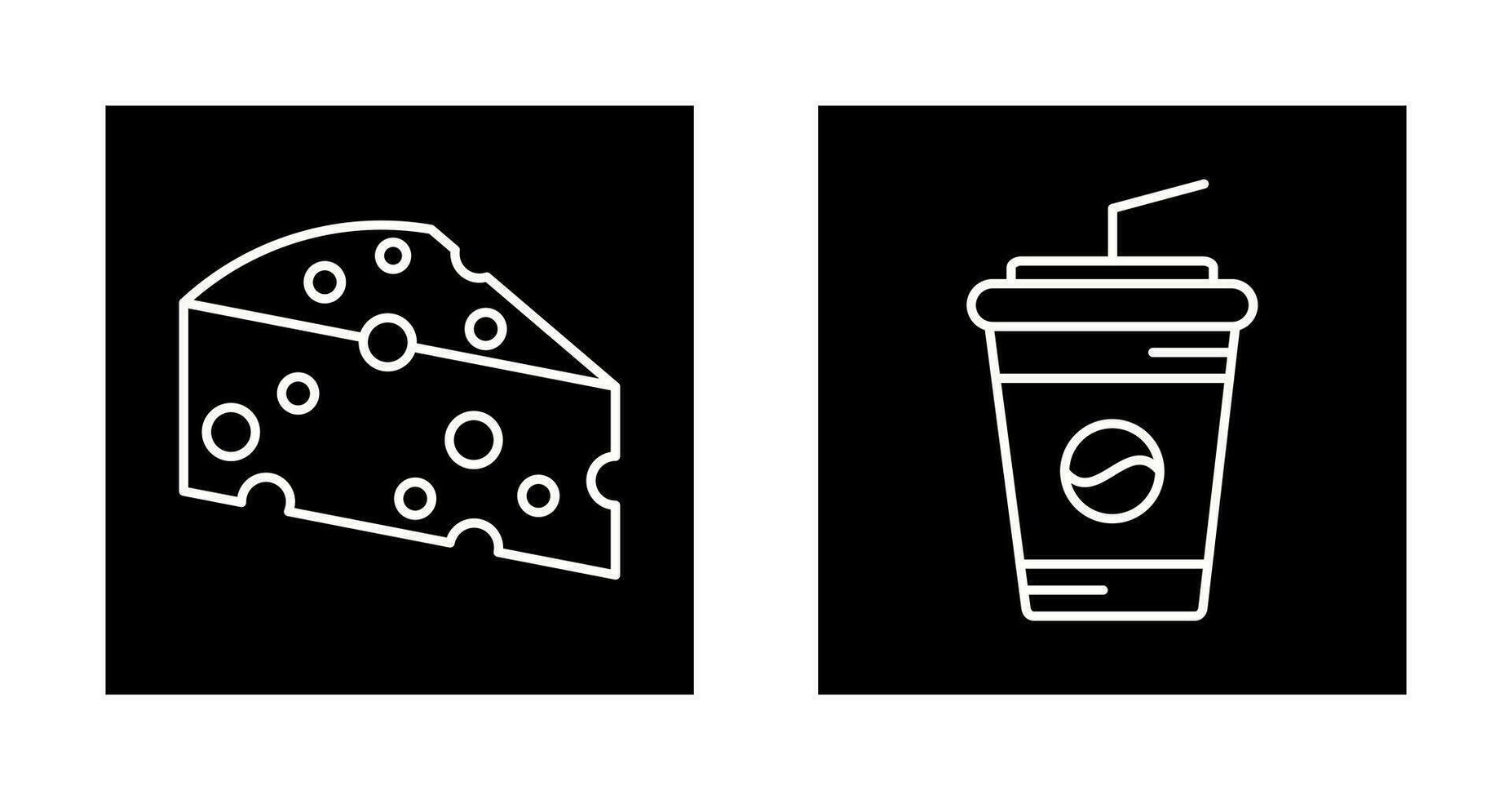 Cheese and Soda Icon vector