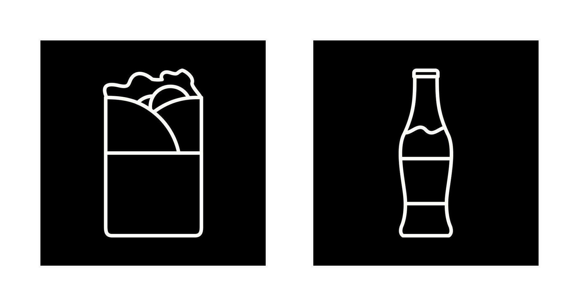 Kebab and Soda Icon vector