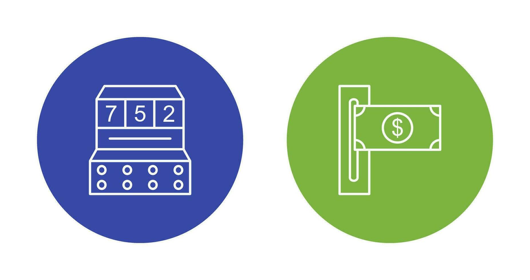 slot machine and slot of bills  Icon vector