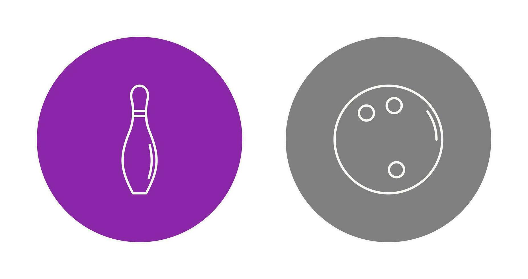bowling pin and bowling ball Icon vector