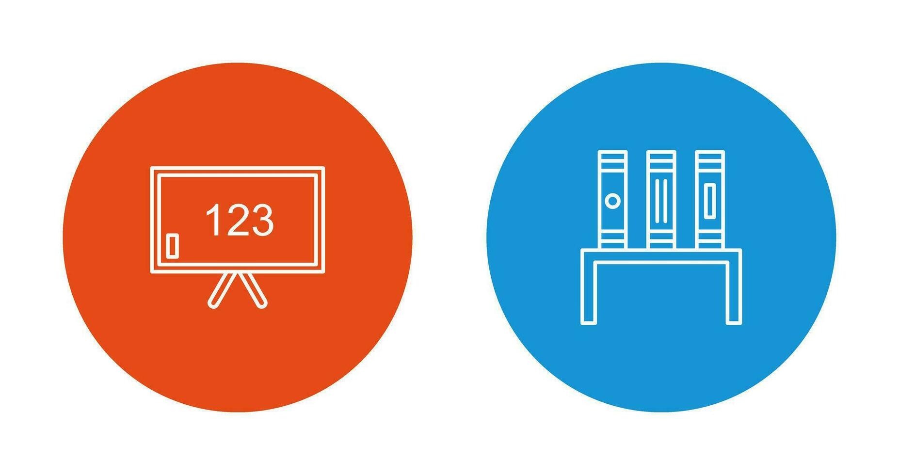 Classroom Board and Bookstand  Icon vector