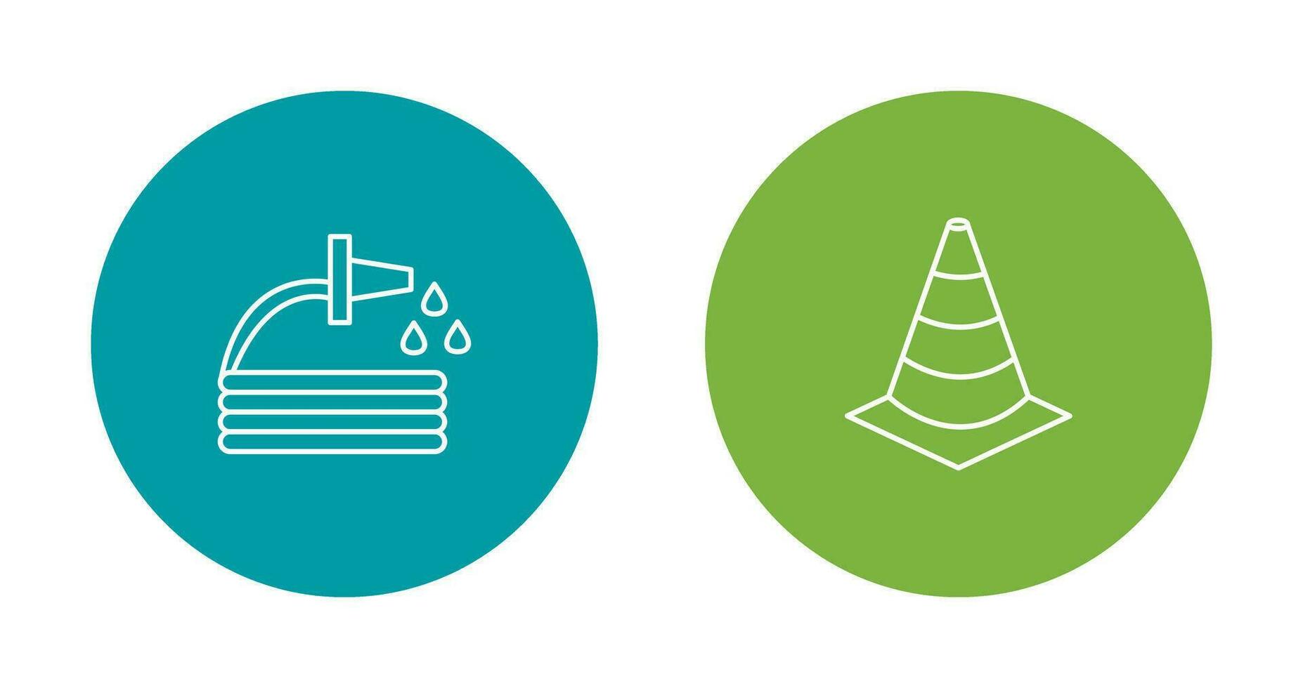 water hose and cone Icon vector