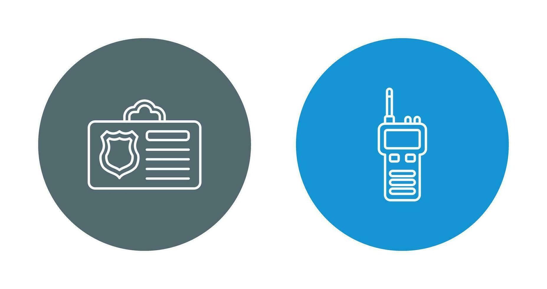 ID Card and talkie Icon vector