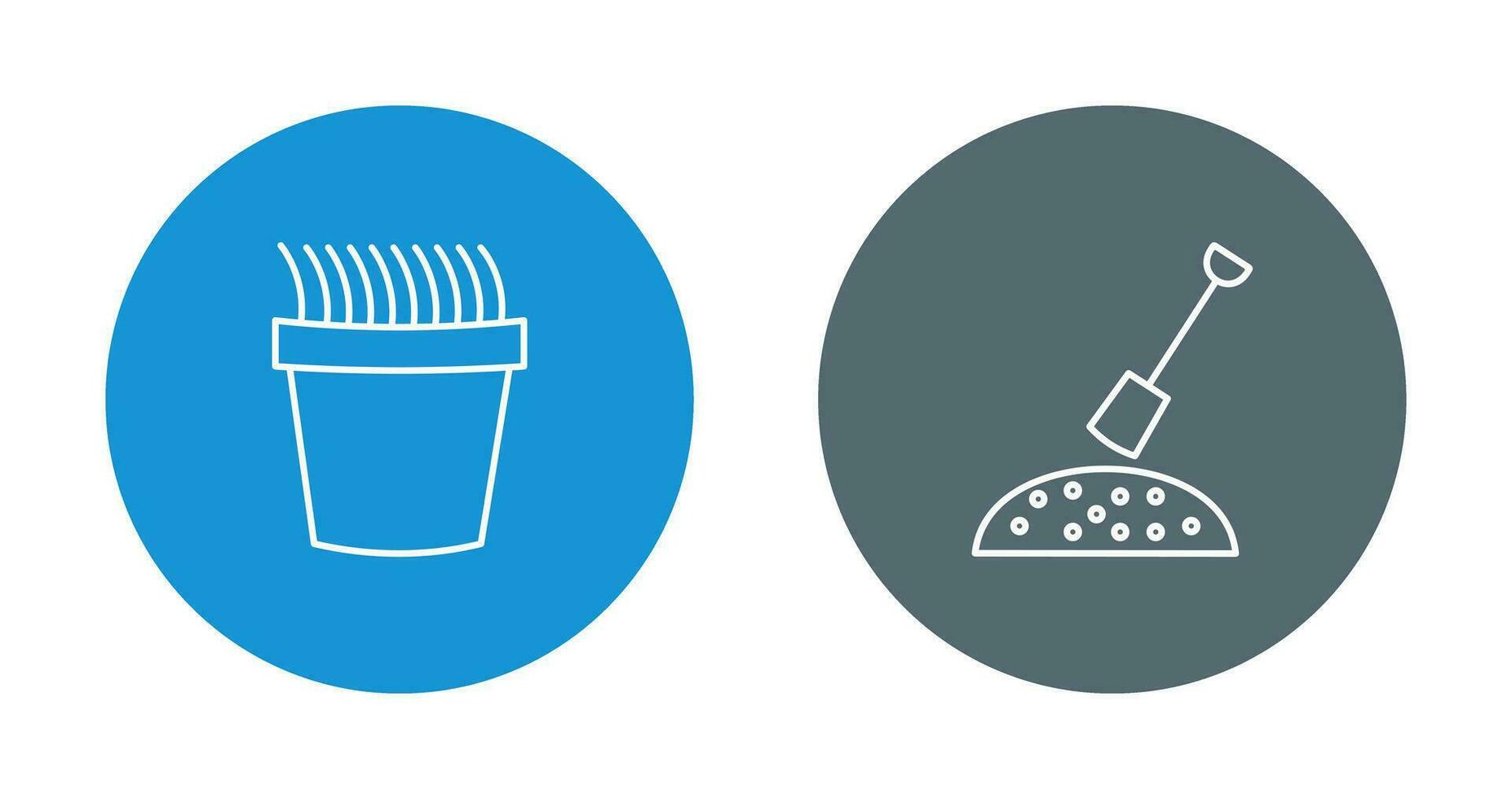 Gress Pot and Gardening Icon vector
