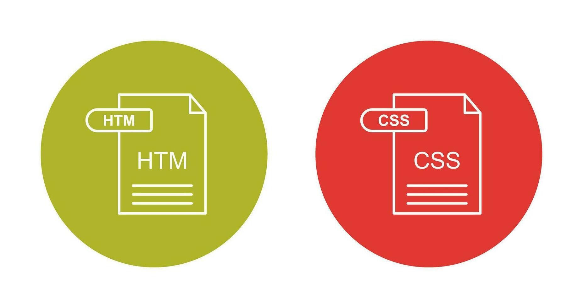 HTM and CSS Icon vector