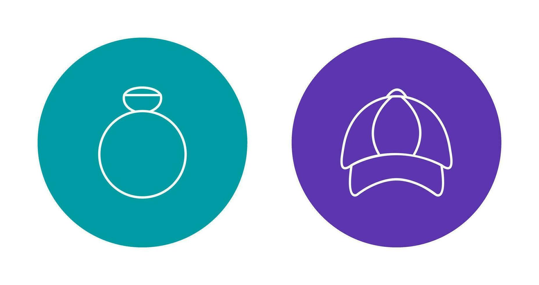 Ring and P Cap Icon vector