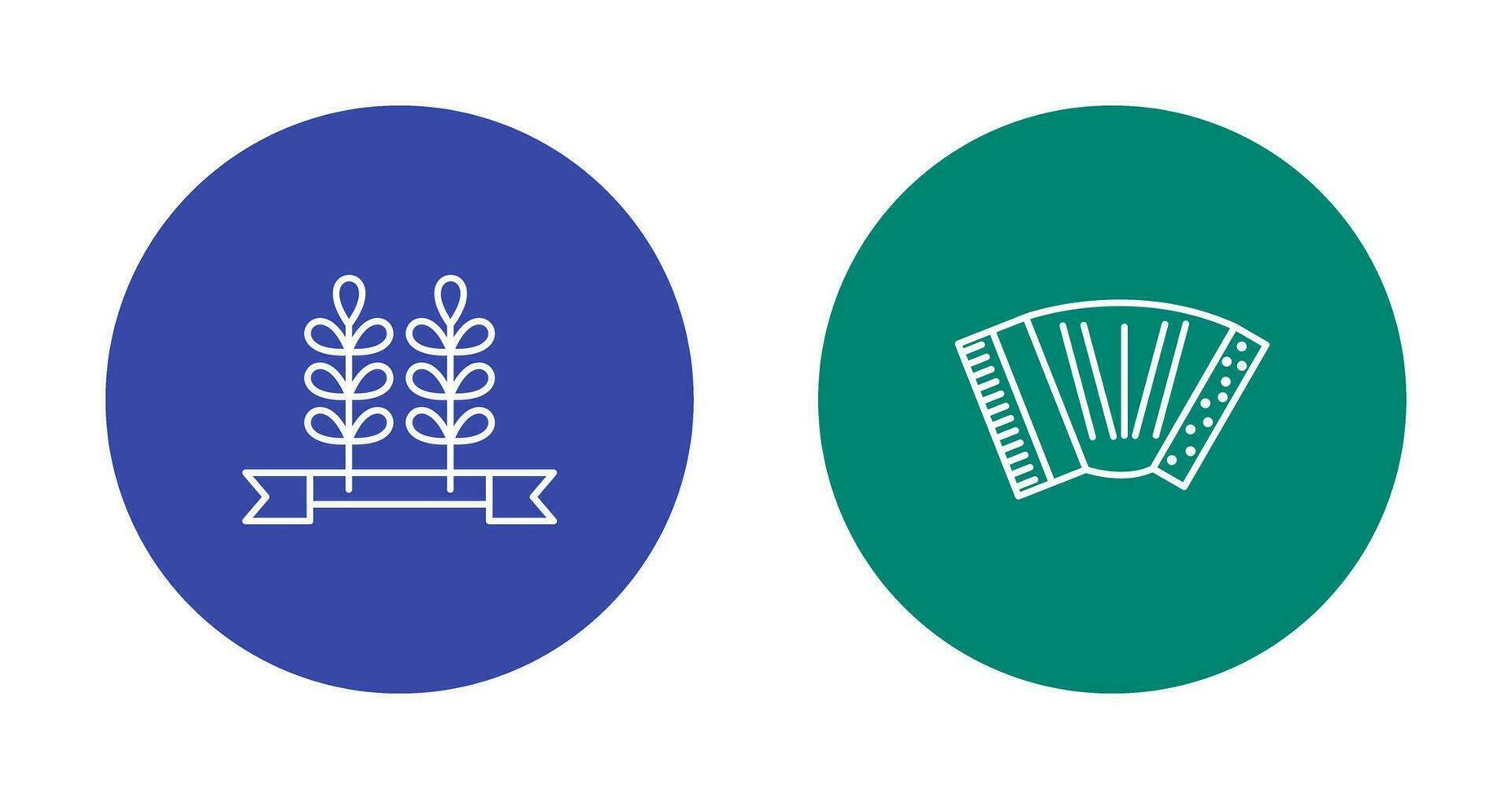Accordion a d Wheat Icon vector