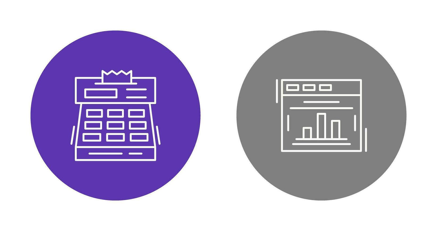 Estadísticas y revisa icono vector