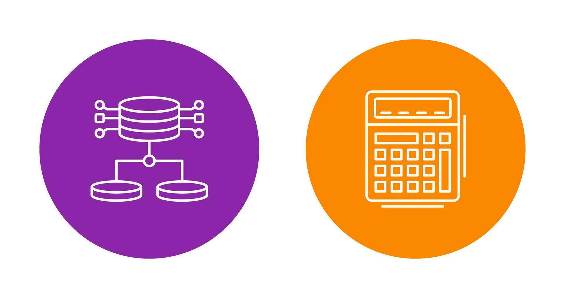 Structured Data and Calculator Icon vector