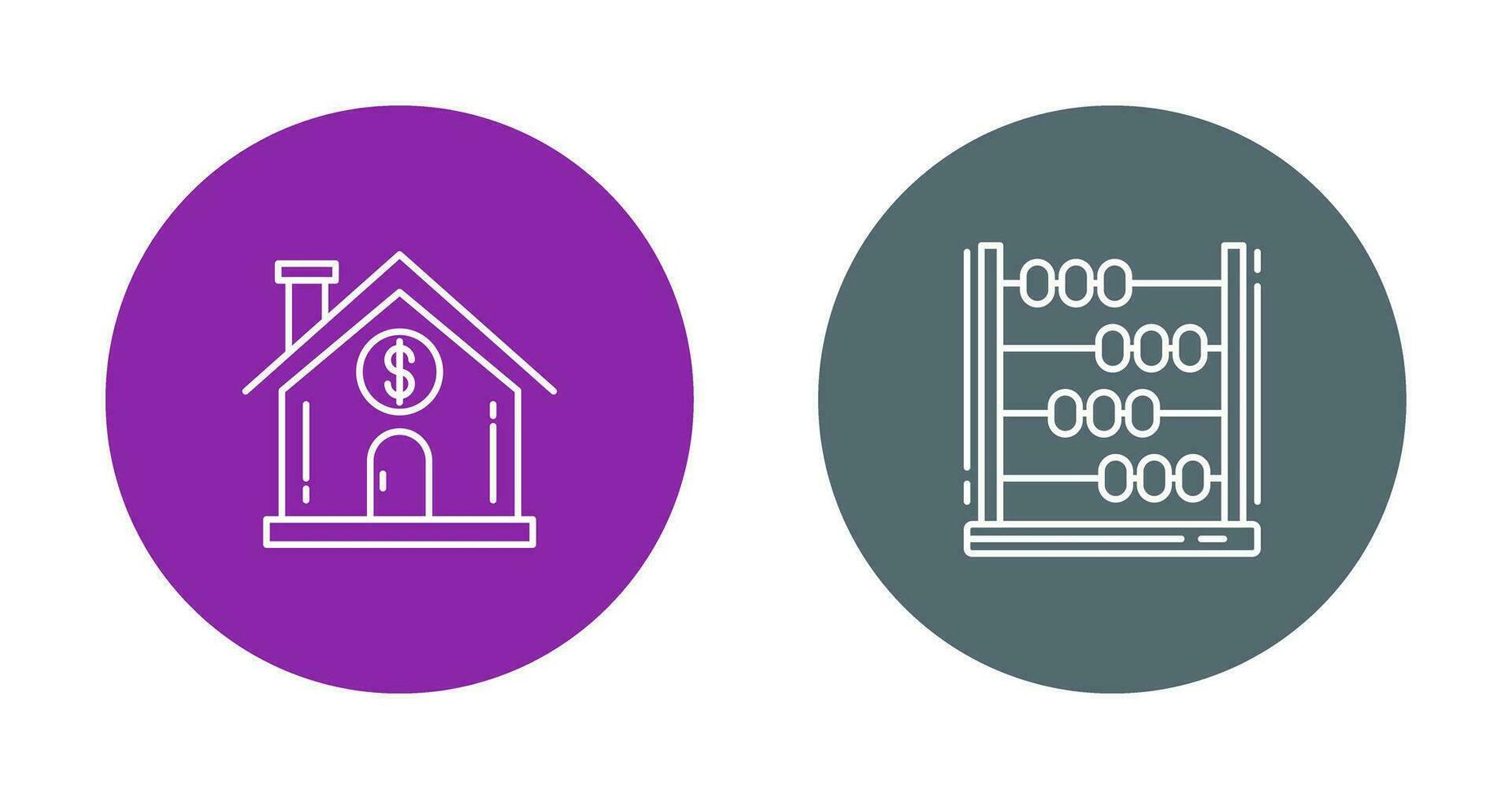 Abacus and Home Icon vector