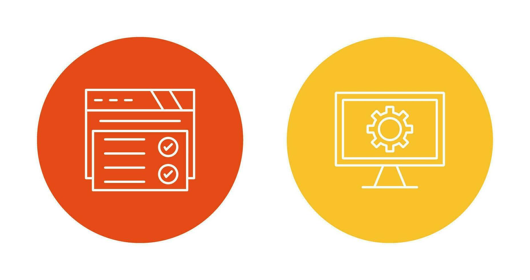 Web Browser and Monitor Screen Icon vector