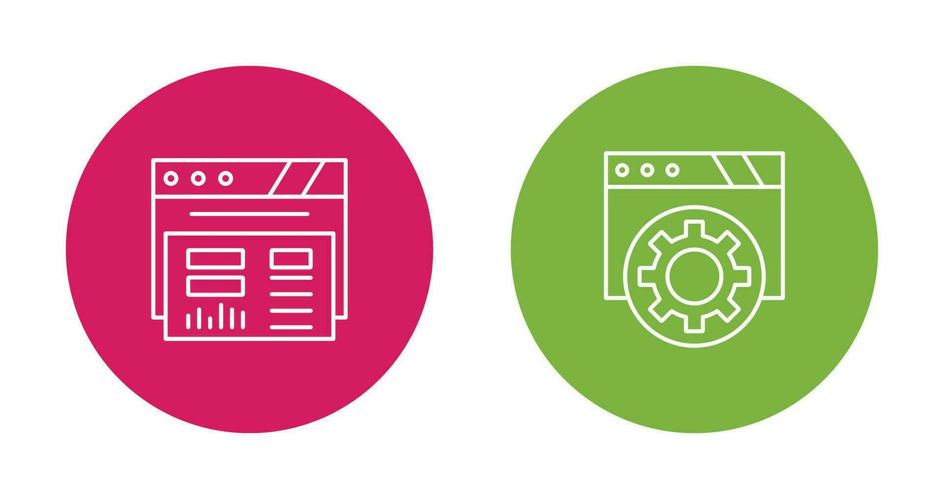 Dashboard and Browser Icon vector