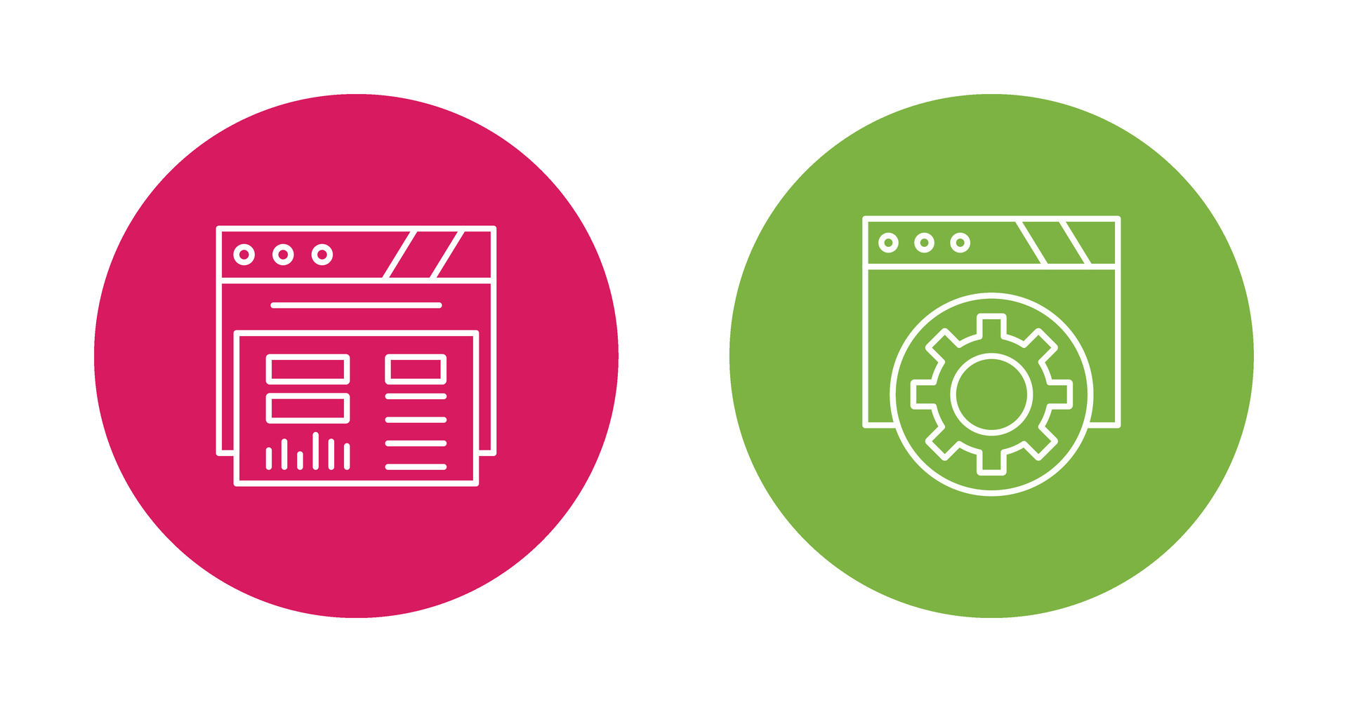 Dashboard and Browser Icon 32654807 Vector Art at Vecteezy