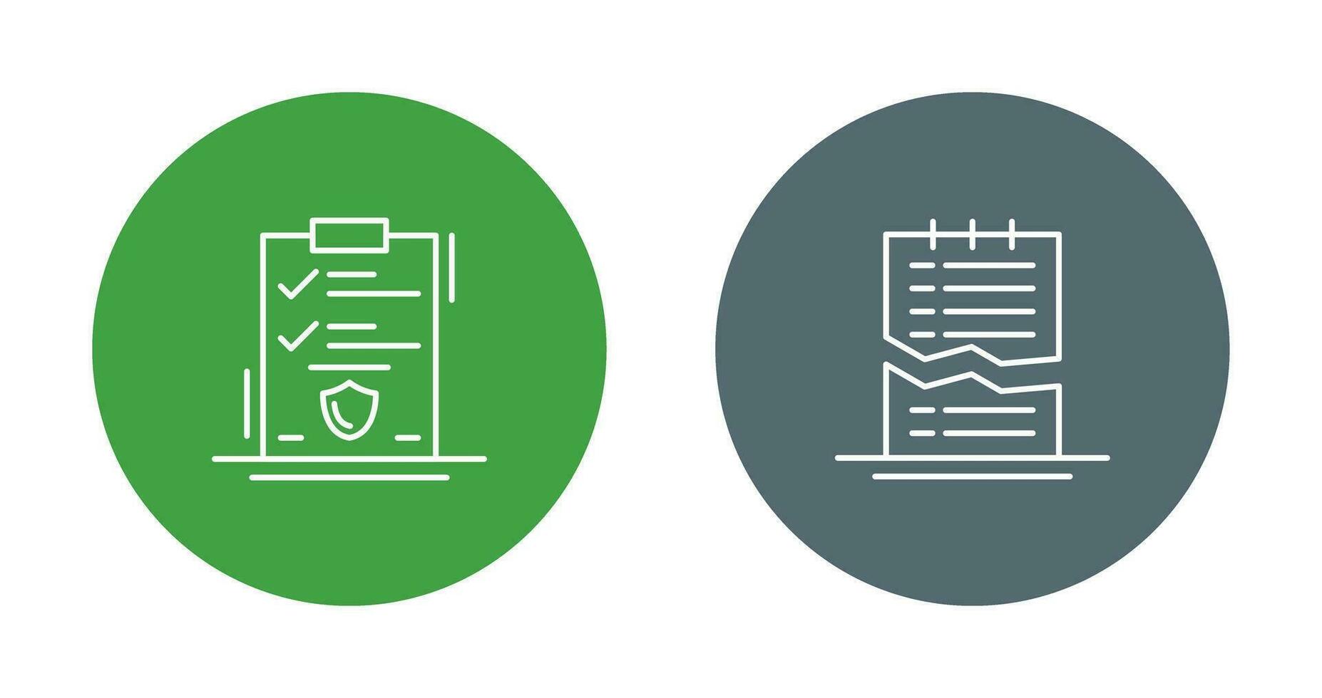 Approved and Corrupted List Icon vector