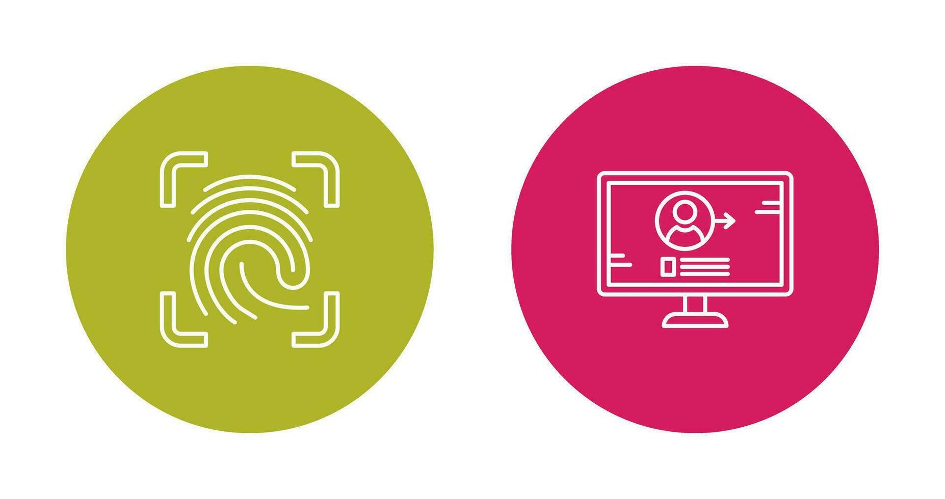 Log and Finger Print Icon vector