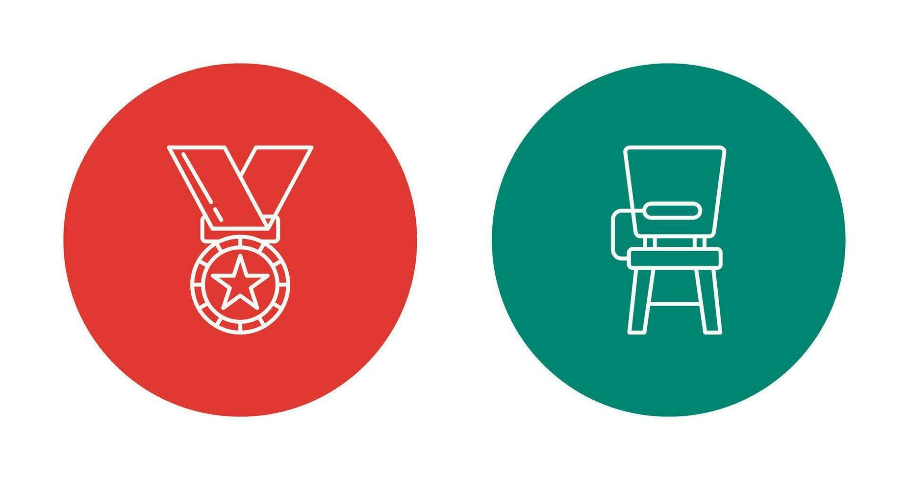 Medal and DeskSnack and Money Icon vector