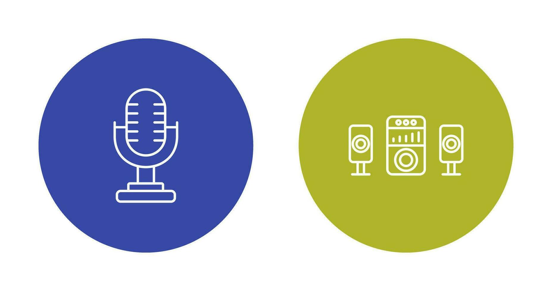 Microphone and Sound System Icon vector