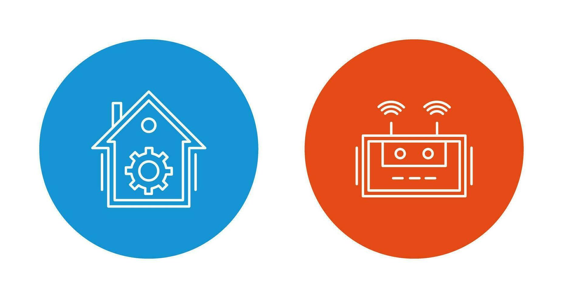 Home Automation and Router Icon vector