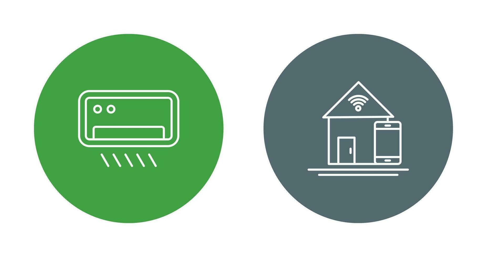 Air Conditioner and Home Automation Icon vector