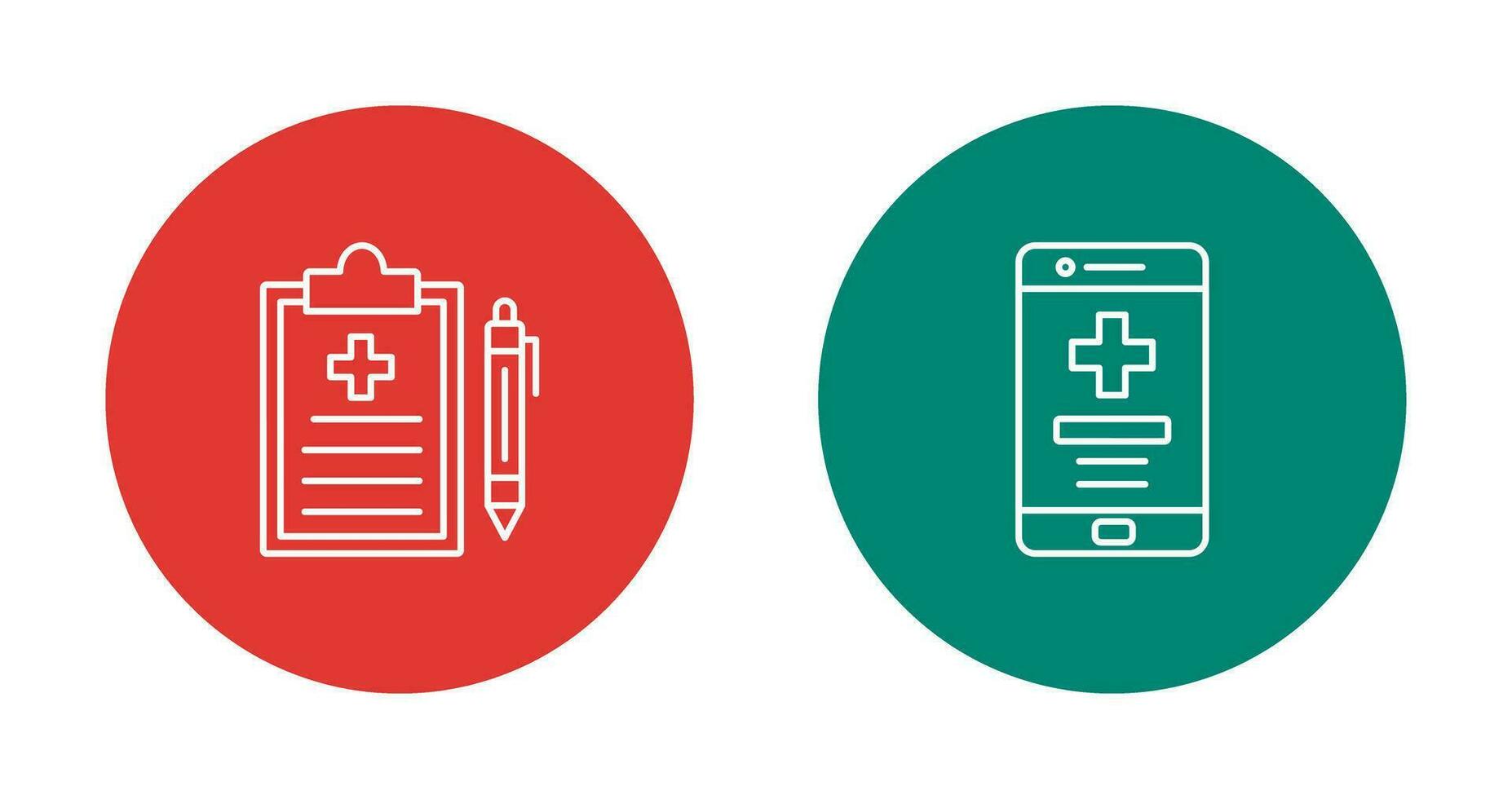 Medical Record and Medical App Icon vector