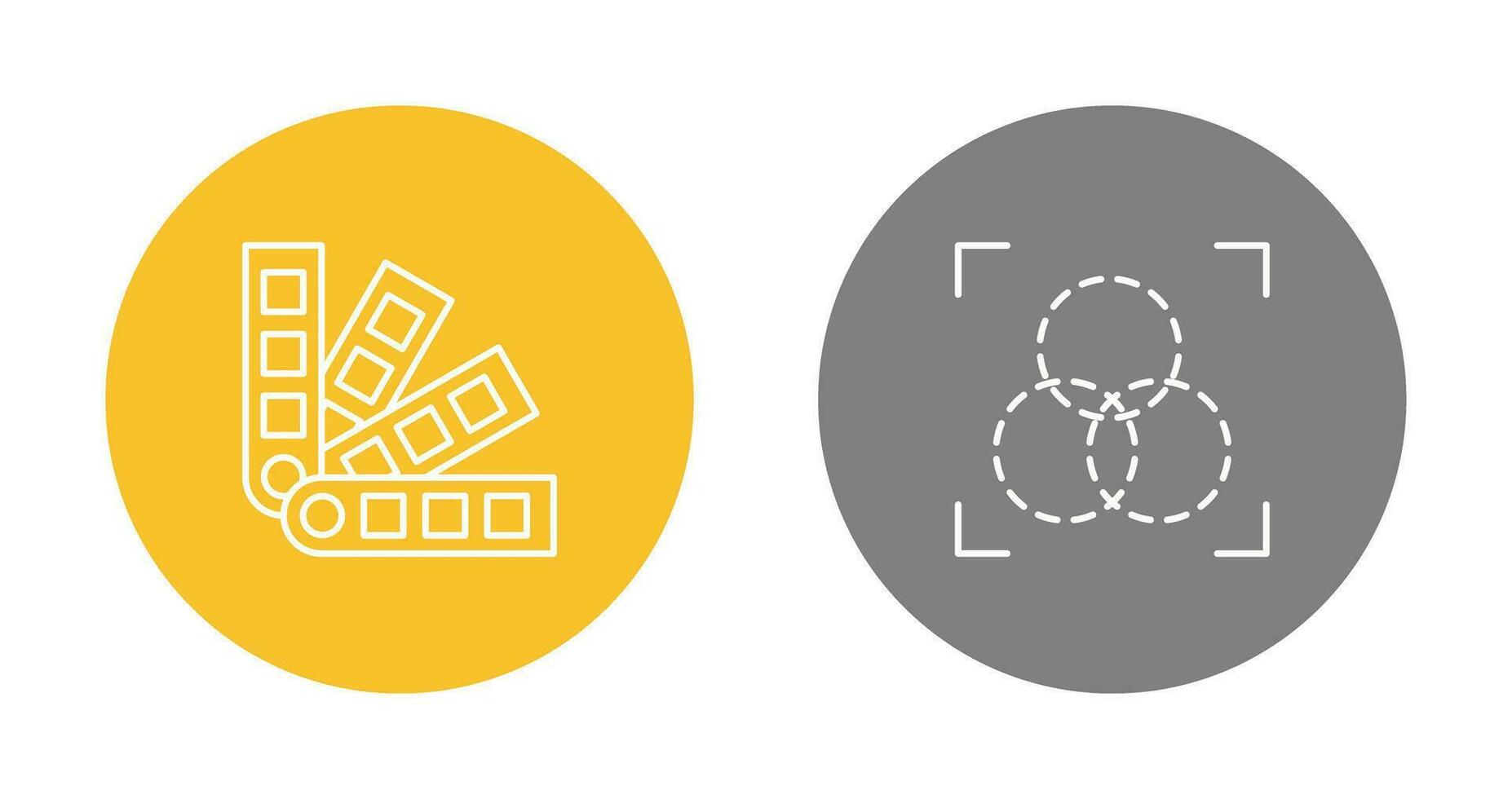 pantone and intersection Icon vector