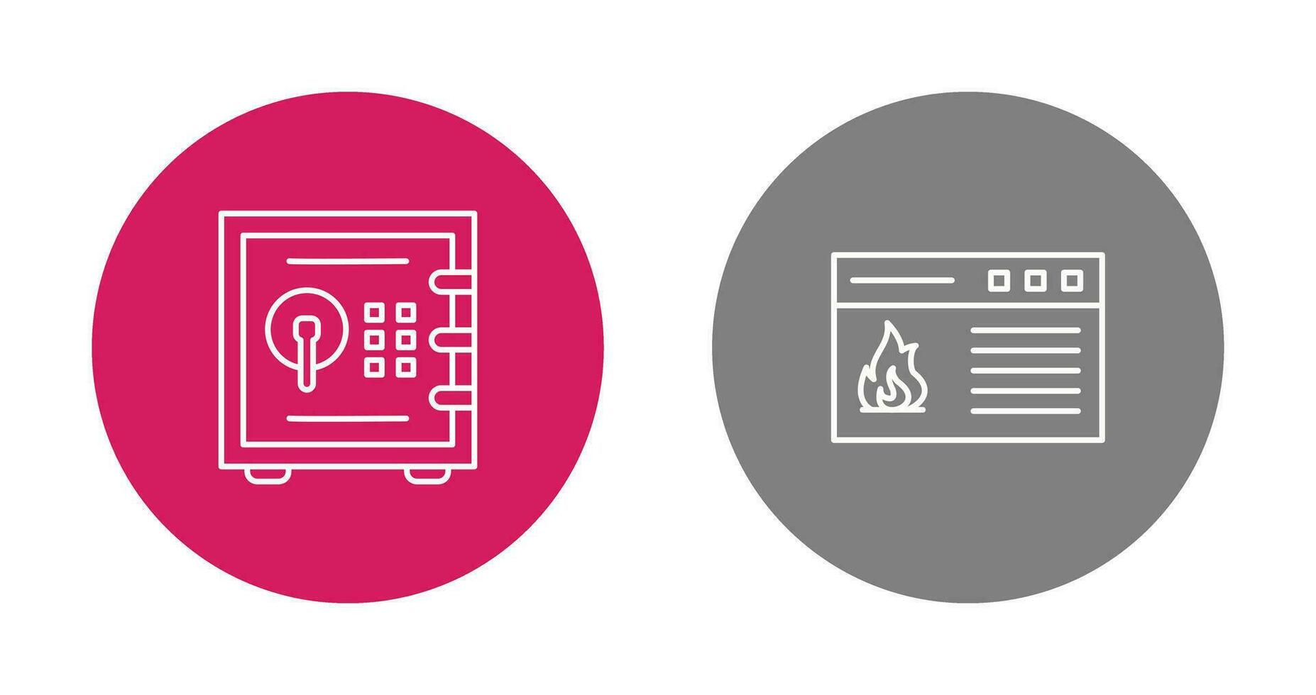 Fire and Safe Icon vector