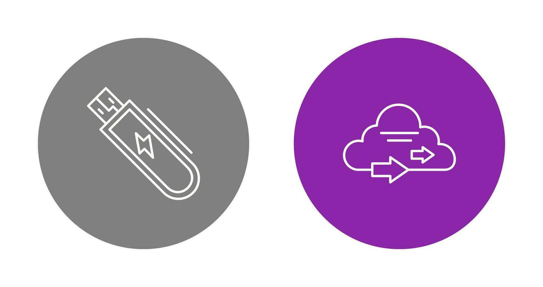 Usb and Cloud  Icon vector