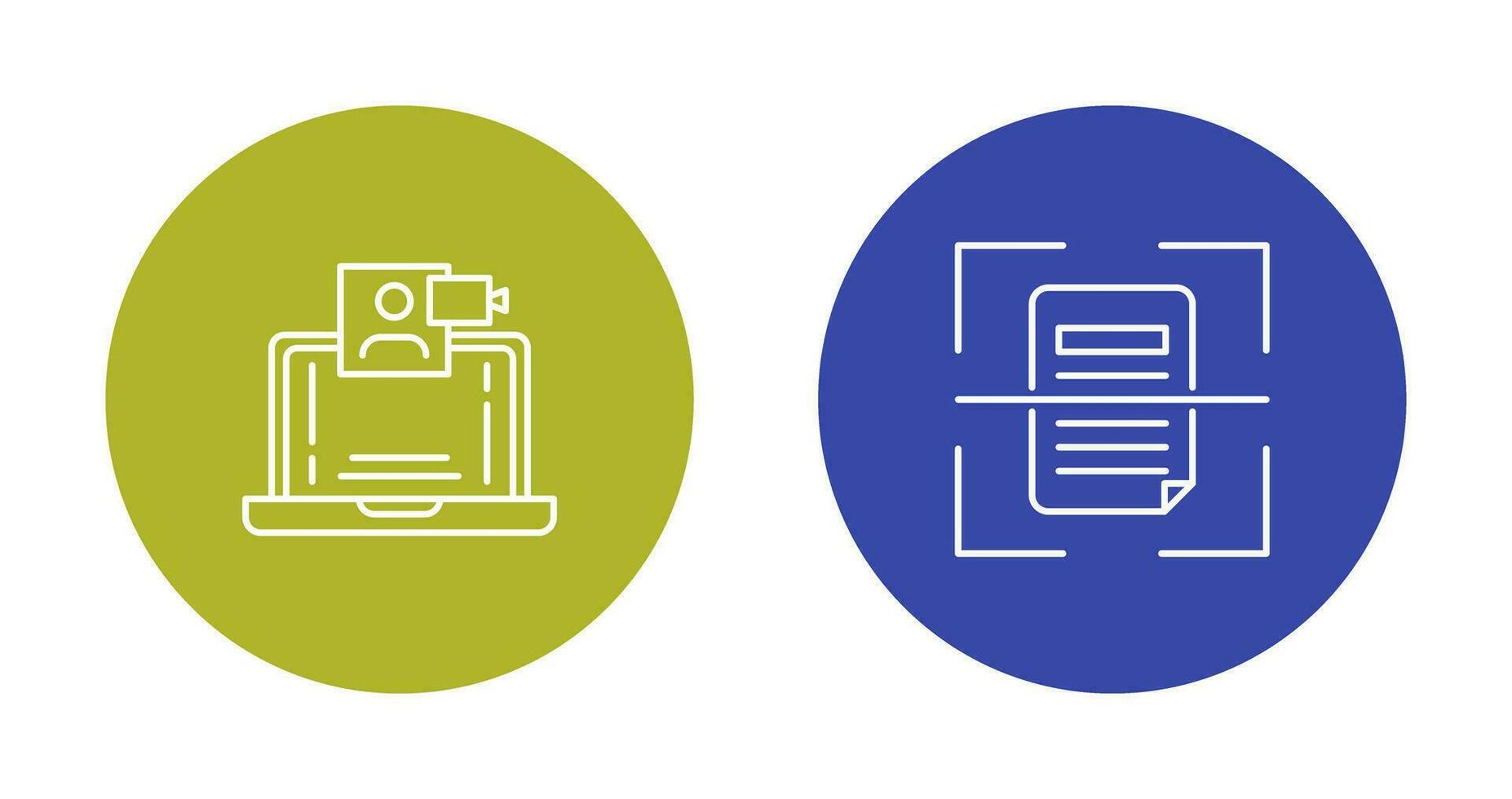 Video Call and Scan Icon vector