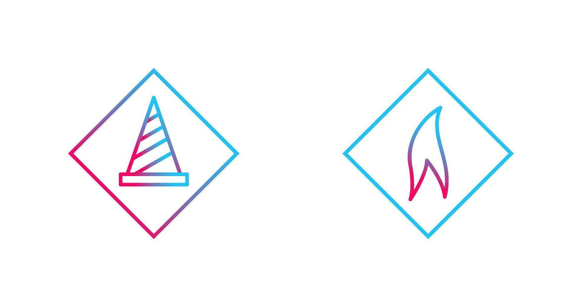 under construction and flammable material  Icon vector
