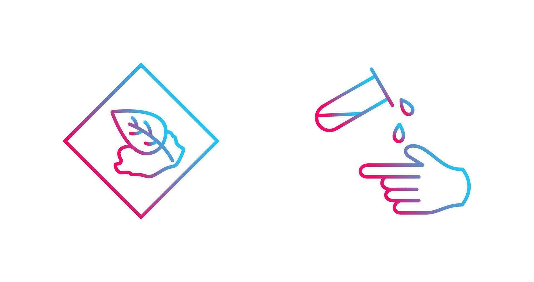 Environment hazard and Corrosive hazard  Icon vector