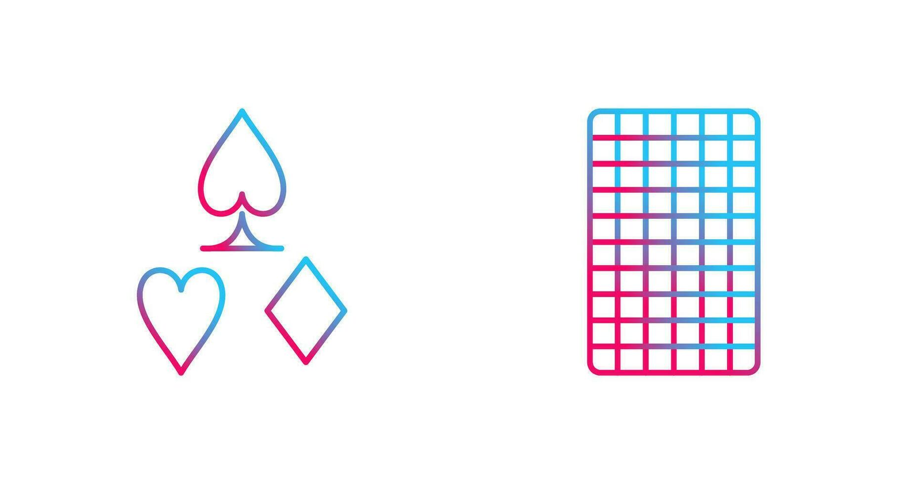 card suits and card backward Icon vector